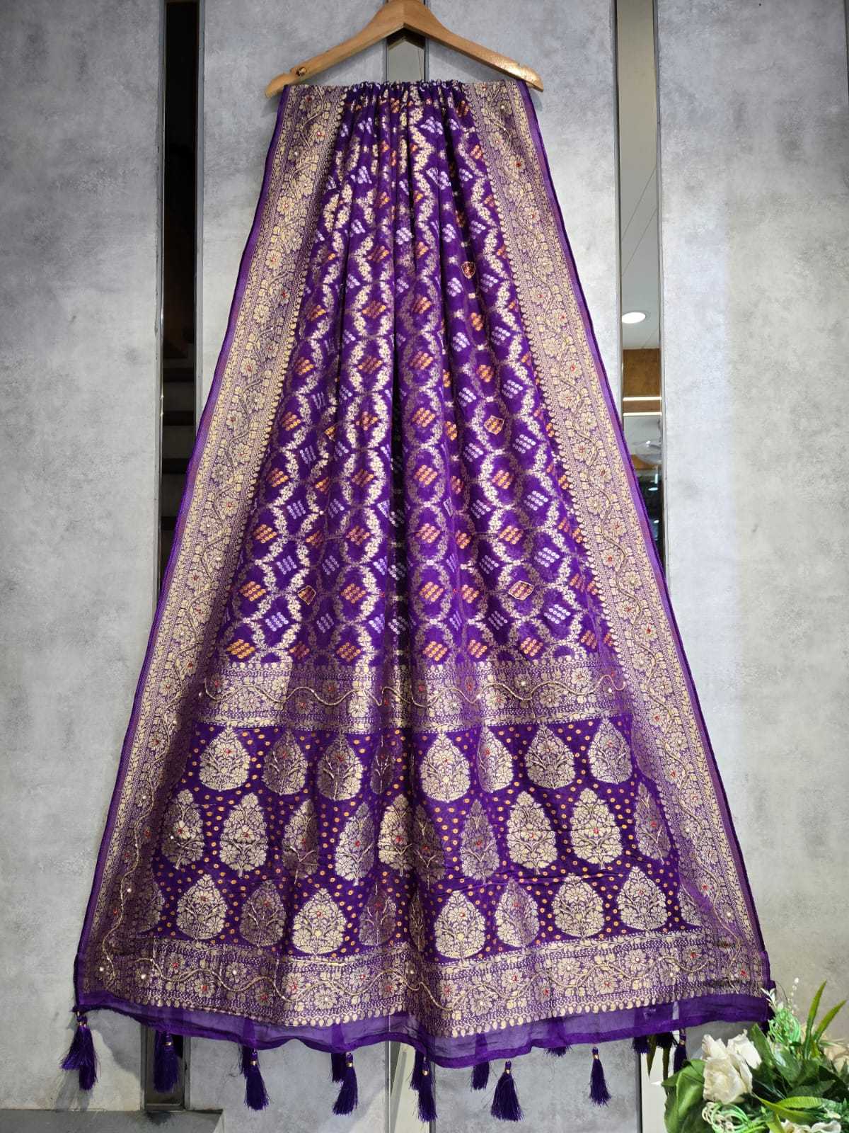 Ynf Georgette KESH580 georjet bandhej Duppatas Wholesale Gajji Modal Dupattas Printed Duppata Net Duppata Manufacturer- Kapda Export