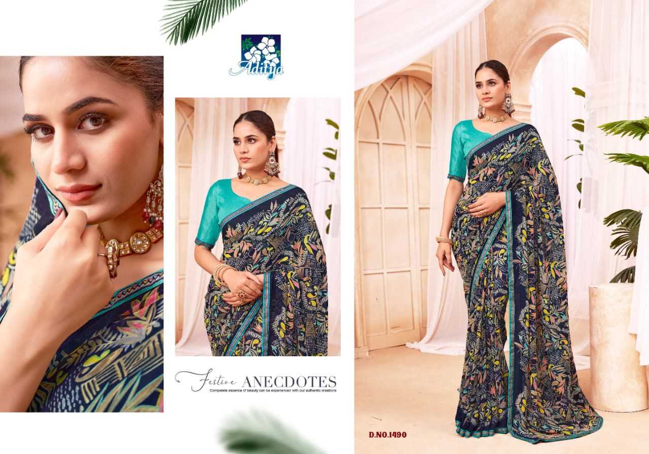 Ynf Georgette KESH649 Sujal vol 7 Sarees Wholesale Party Wear Sarees Fancy Sarees Printed Georgette Saree Manufacturer- Kapda Export