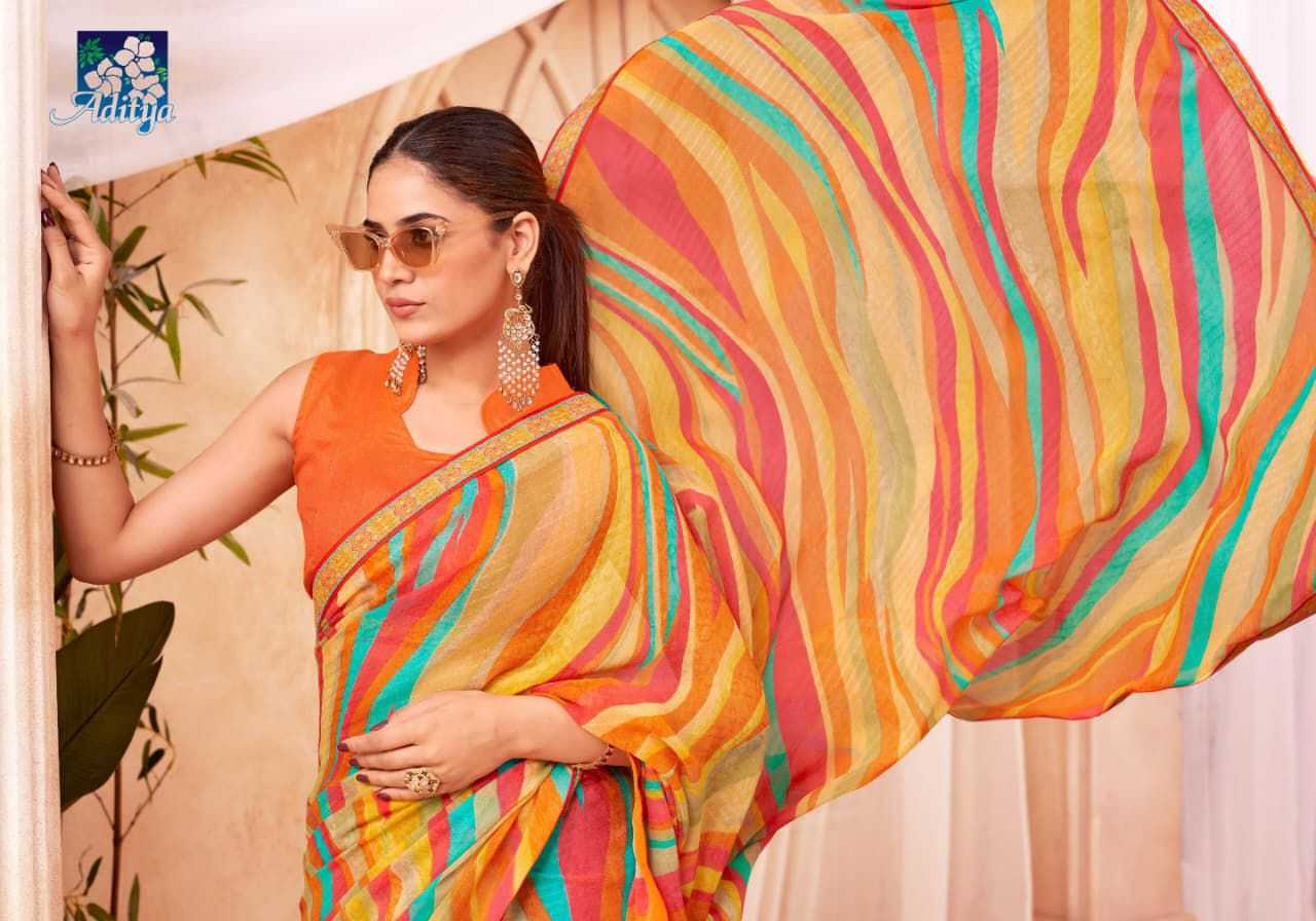 Ynf Georgette KESH649 Sujal vol 7 Sarees Wholesale Party Wear Sarees Fancy Sarees Printed Georgette Saree Manufacturer- Kapda Export