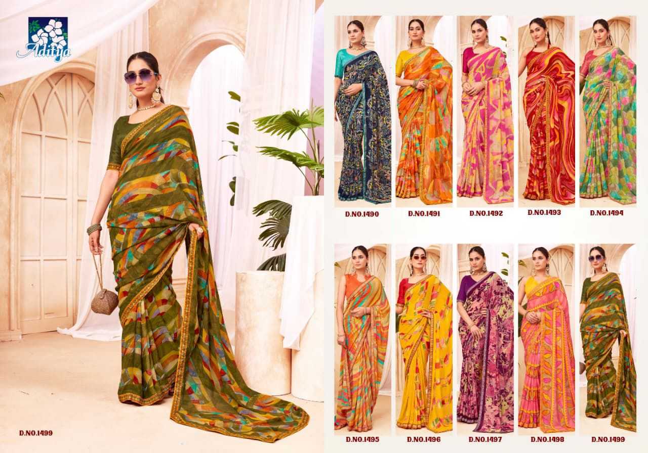 Ynf Georgette KESH649 Sujal vol 7 Sarees Wholesale Party Wear Sarees Fancy Sarees Printed Georgette Saree Manufacturer- Kapda Export