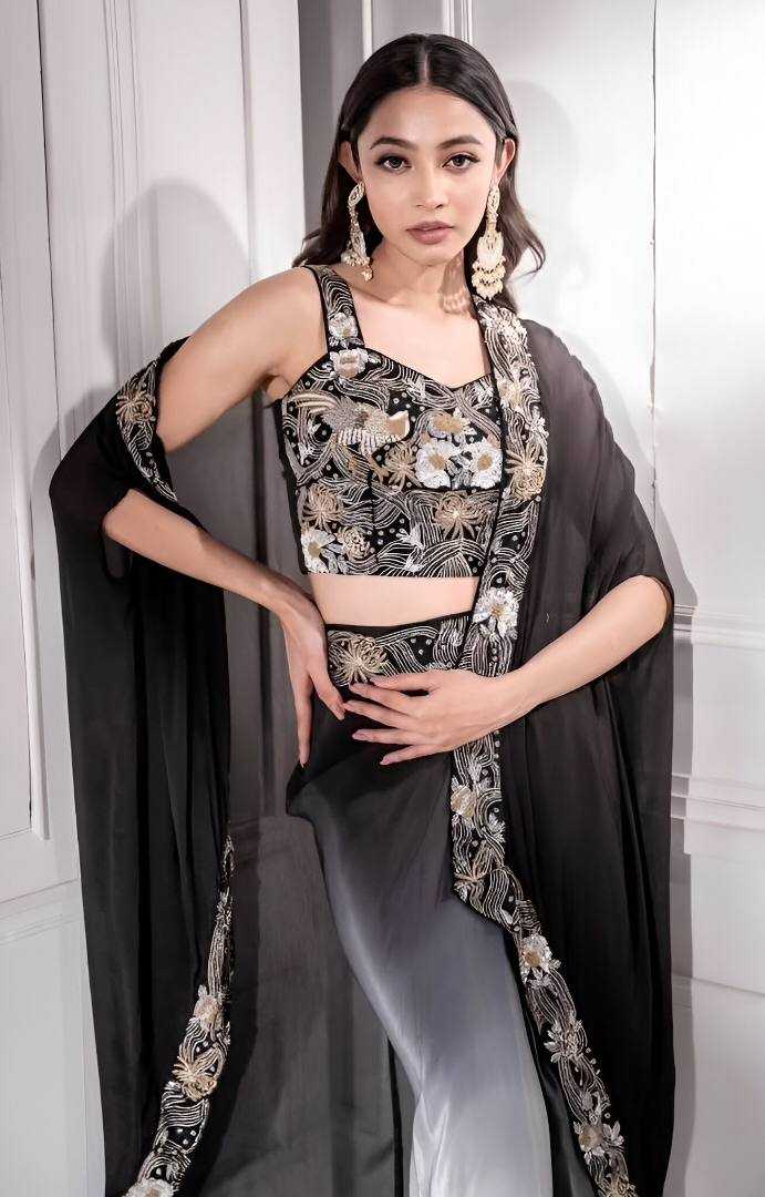 Ynf Georgette KESH655 101 Suits & Dresses Western Wears Festive Collections Wholesale Indo Western Dresses Party Wear Dresses Georgette Dresses Manufacturer- Kapda Export