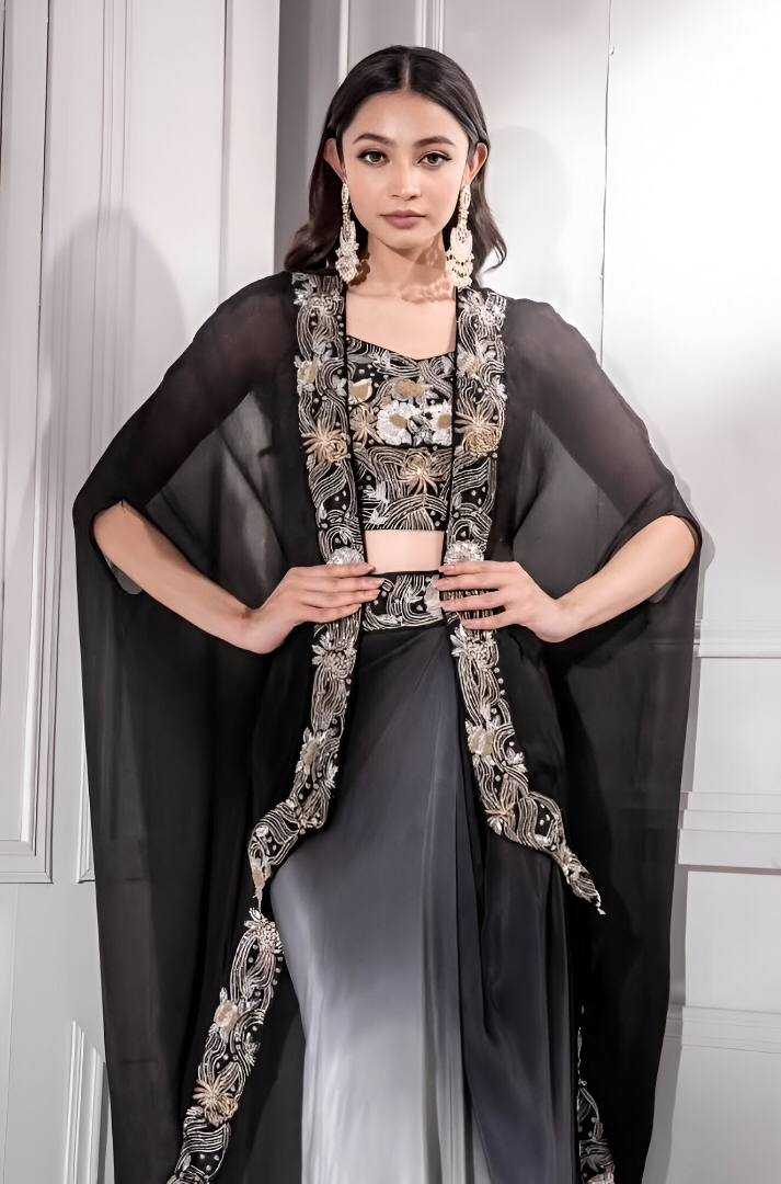 Ynf Georgette KESH655 101 Suits & Dresses Western Wears Festive Collections Wholesale Indo Western Dresses Party Wear Dresses Georgette Dresses Manufacturer- Kapda Export