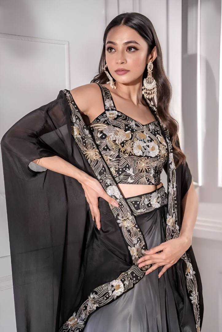 Ynf Georgette KESH655 101 Suits & Dresses Western Wears Festive Collections Wholesale Indo Western Dresses Party Wear Dresses Georgette Dresses Manufacturer- Kapda Export