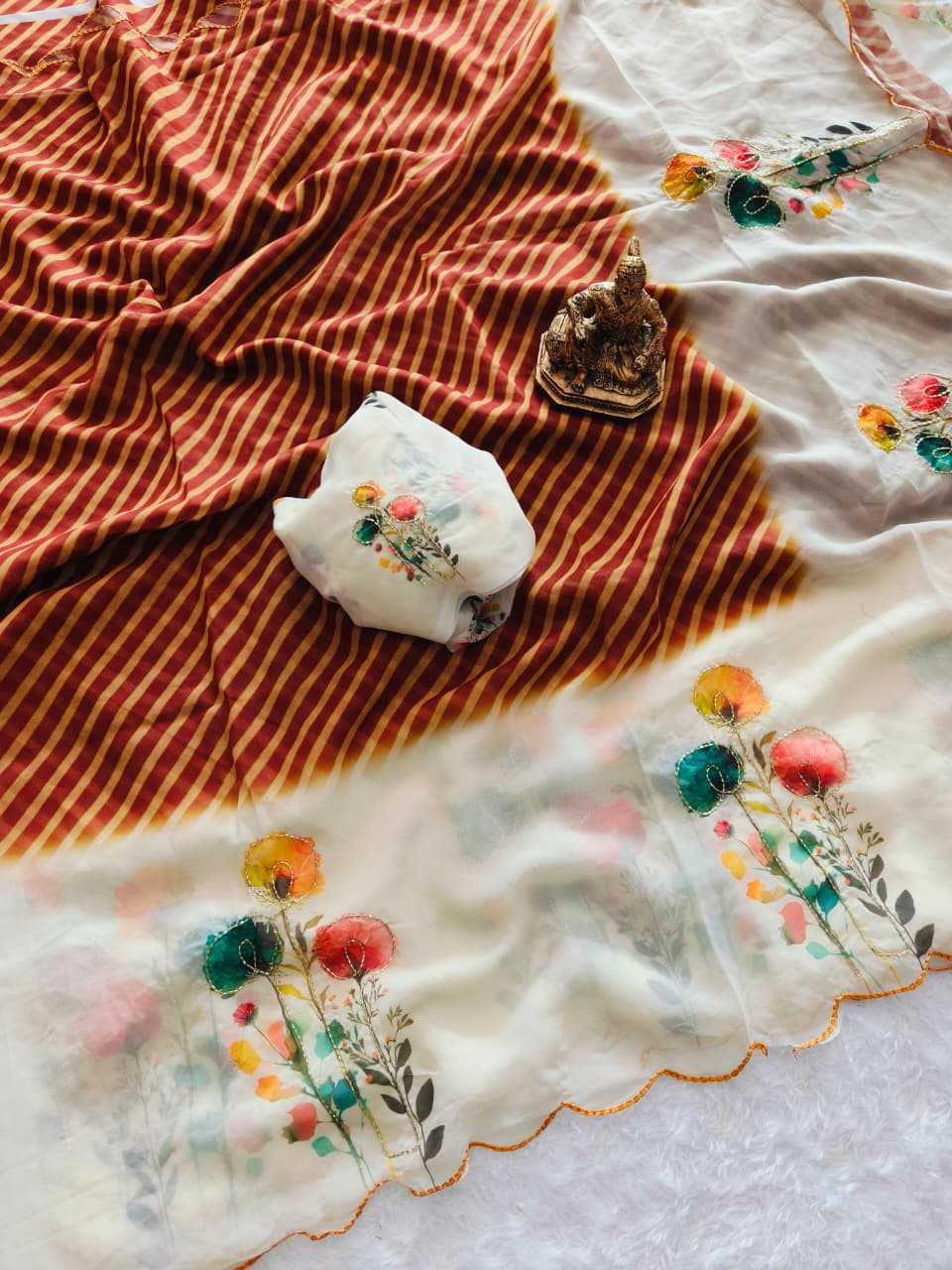 Ynf Georgette KESH673 LEHERIYA Sarees Wholesale Georgette Sarees Leheriya Sarees Work Sarees Manufacturer- Kapda Export