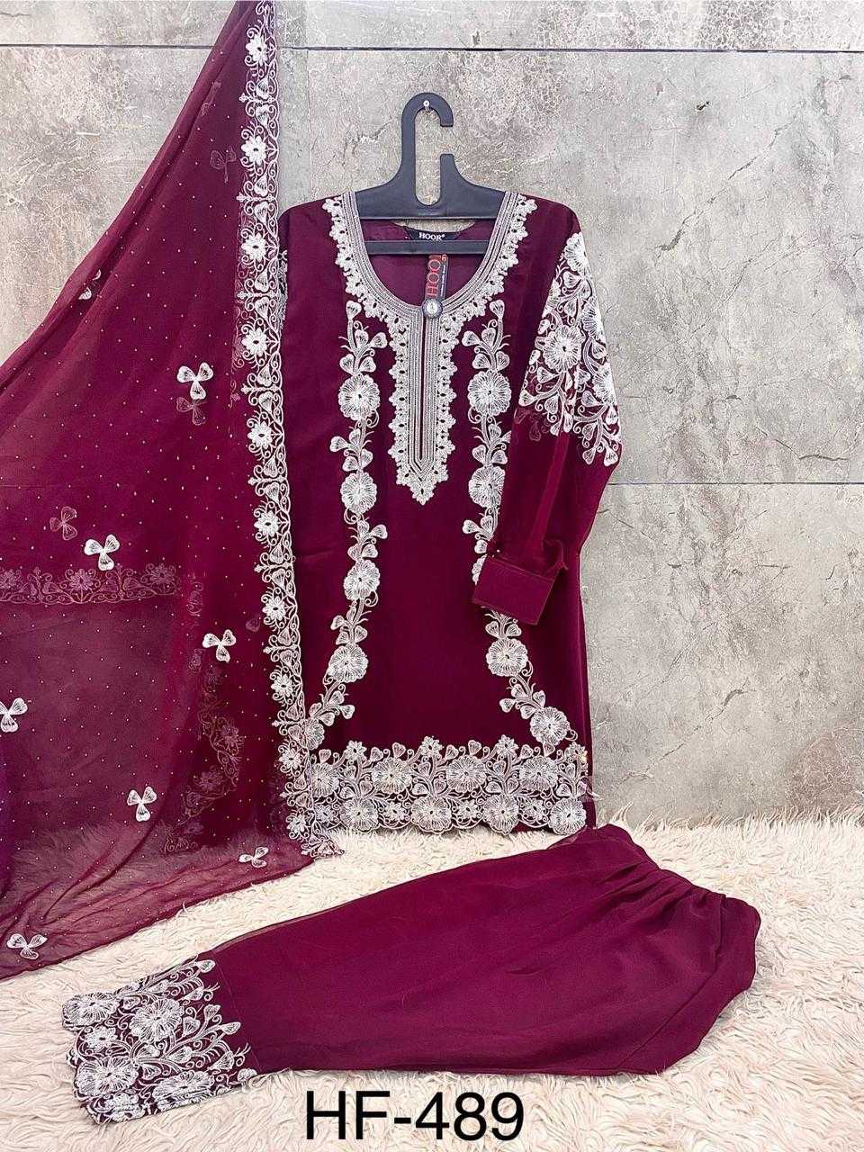 Ynf Georgette KESH677 HF-489 Suits & Dresses Islamic Clothing Wholesale Pakistani Suits Afghani Suits Kashmiri Suits Manufacturer- Kapda Export