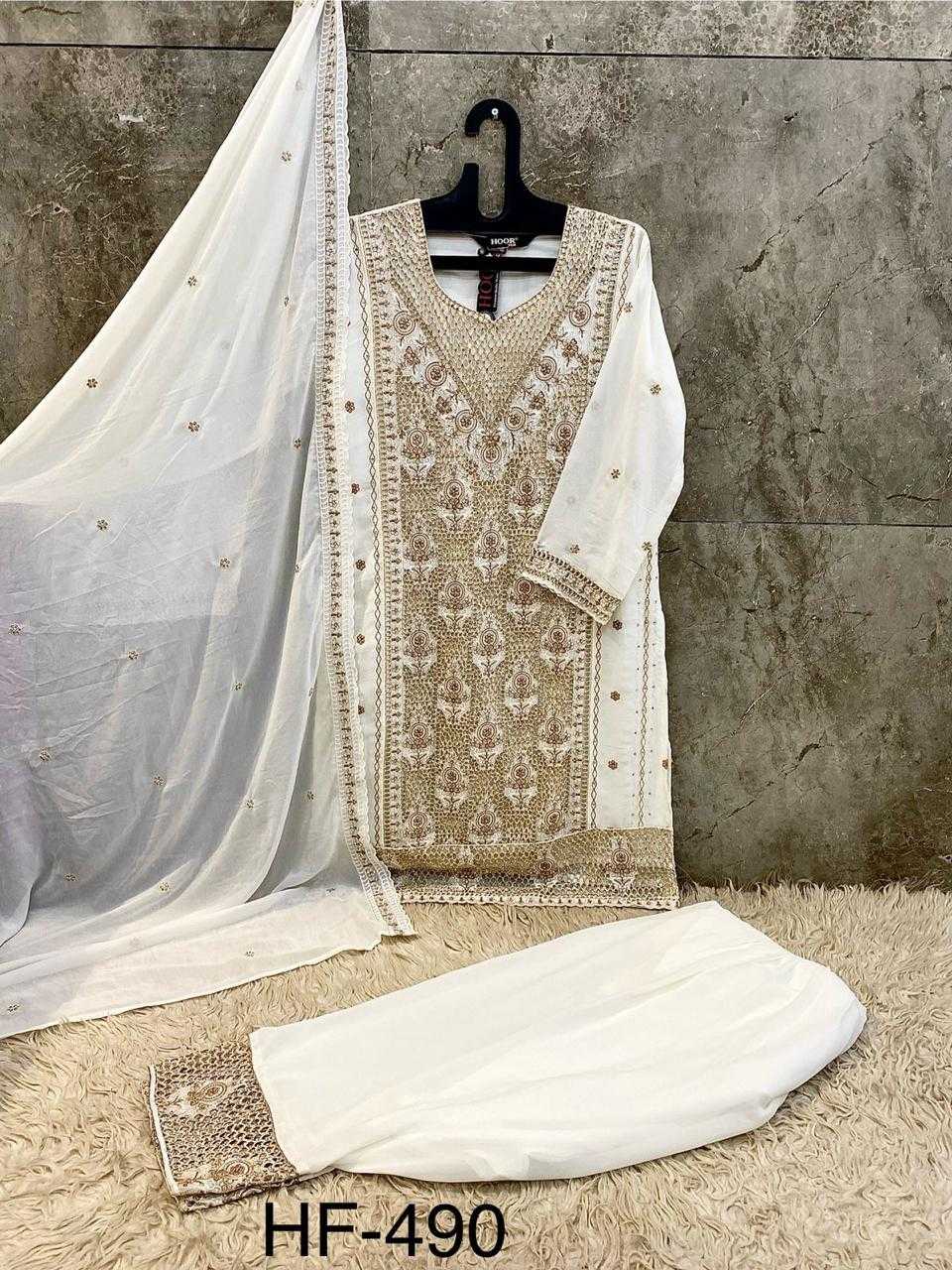 Ynf Georgette KESH677 HF-490 Suits & Dresses Islamic Clothing Festive Collections Wholesale Pakistani Suits Afghani Suits Kashmiri Suits Manufacturer- Kapda Export
