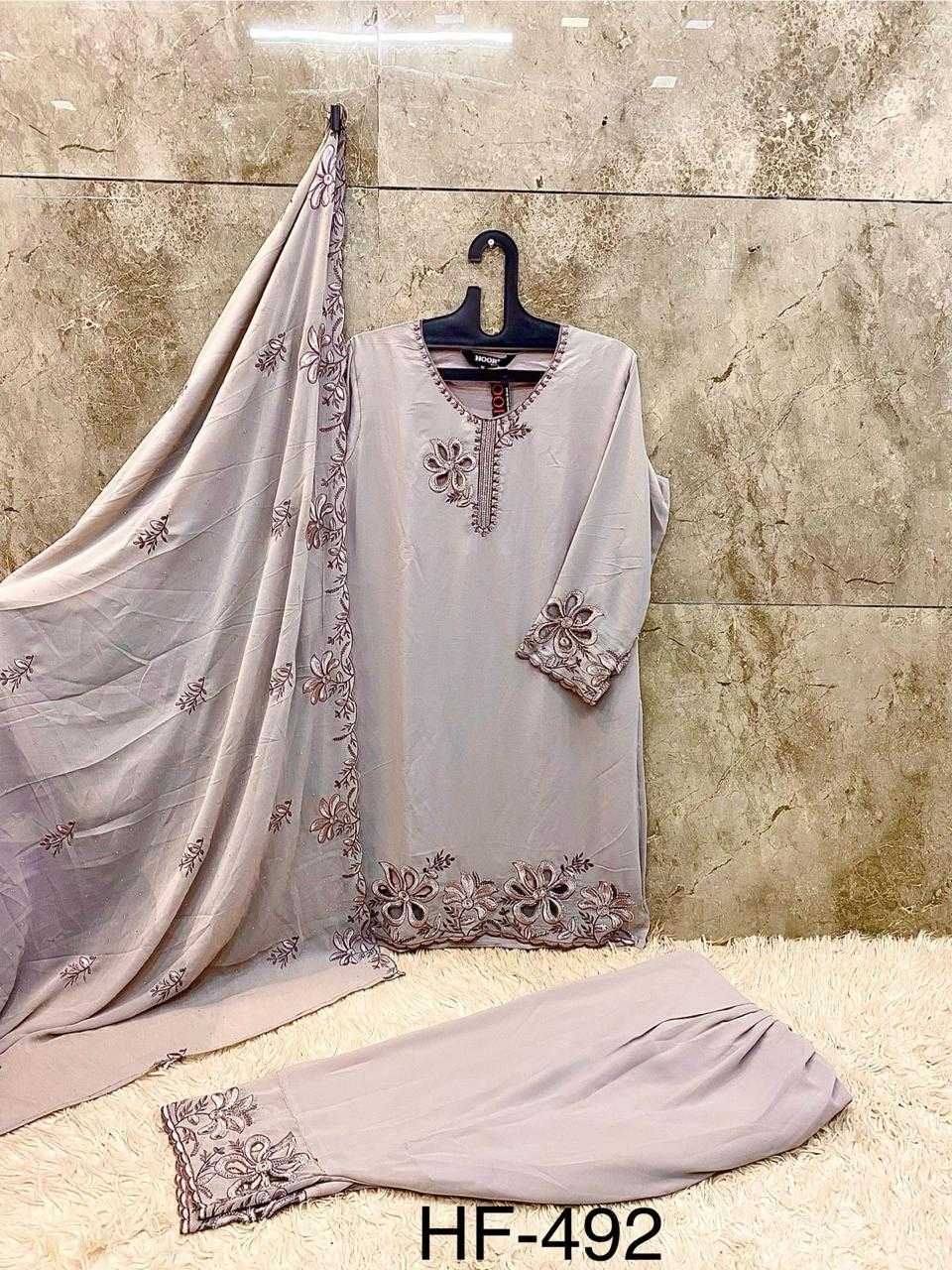 Ynf Georgette KESH677 HF-492 - A To D Suits & Dresses Islamic Clothing Festive Collections Wholesale Pakistani Suits Afghani Suits Kashmiri Suits Manufacturer- Kapda Export