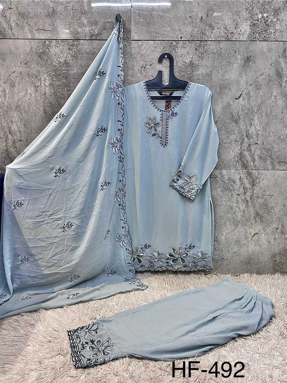 Ynf Georgette KESH677 HF-492 - A To D Suits & Dresses Islamic Clothing Festive Collections Wholesale Pakistani Suits Afghani Suits Kashmiri Suits Manufacturer- Kapda Export