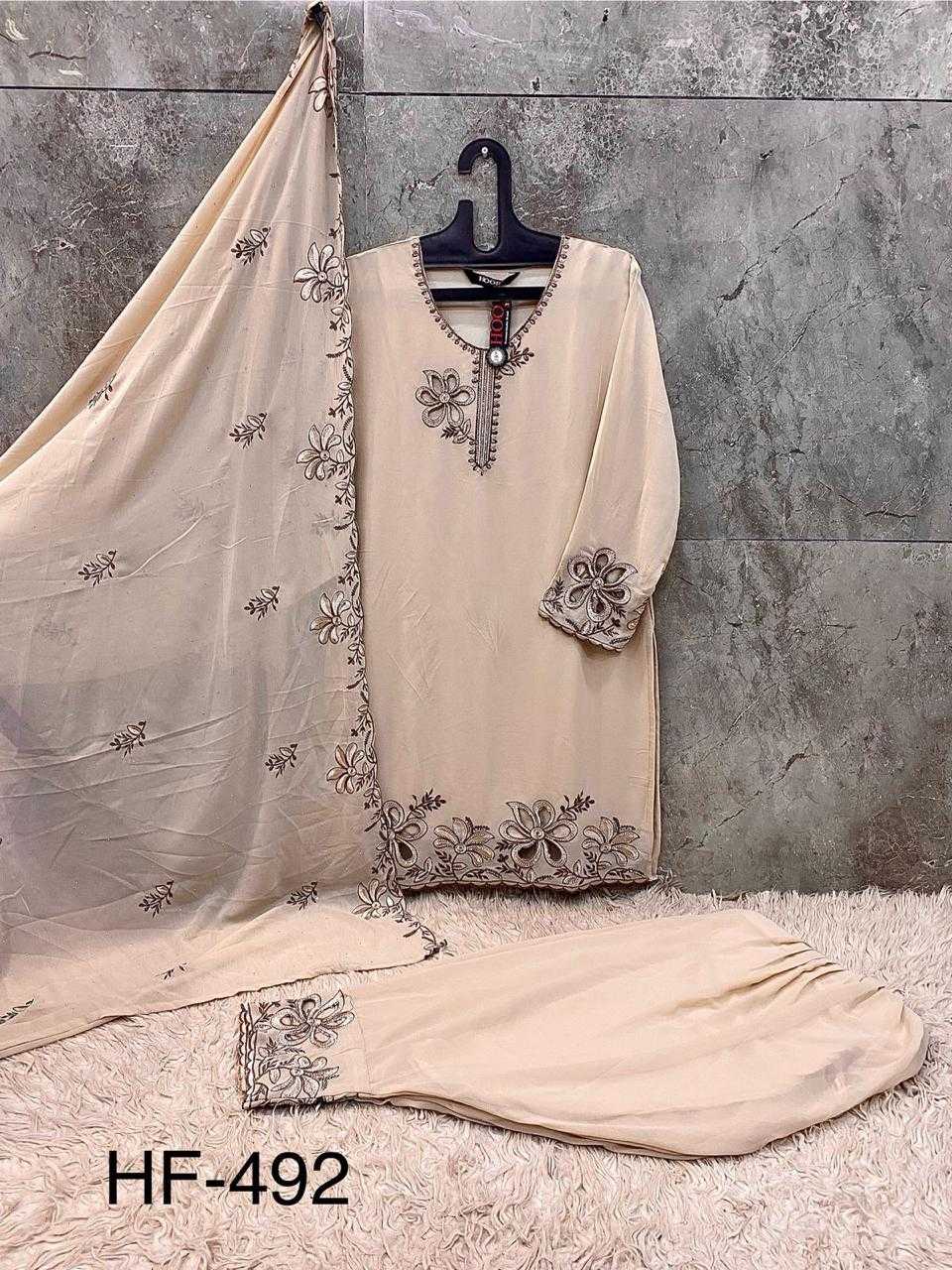 Ynf Georgette KESH677 HF-492 - A To D Suits & Dresses Islamic Clothing Festive Collections Wholesale Pakistani Suits Afghani Suits Kashmiri Suits Manufacturer- Kapda Export