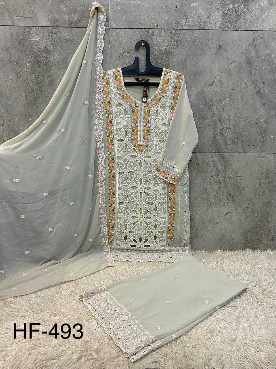 Ynf Georgette KESH677 HF-493 - A To D Suits & Dresses Islamic Clothing Festive Collections Wholesale Pakistani Suits Afghani Suits Kashmiri Suits Manufacturer- Kapda Export