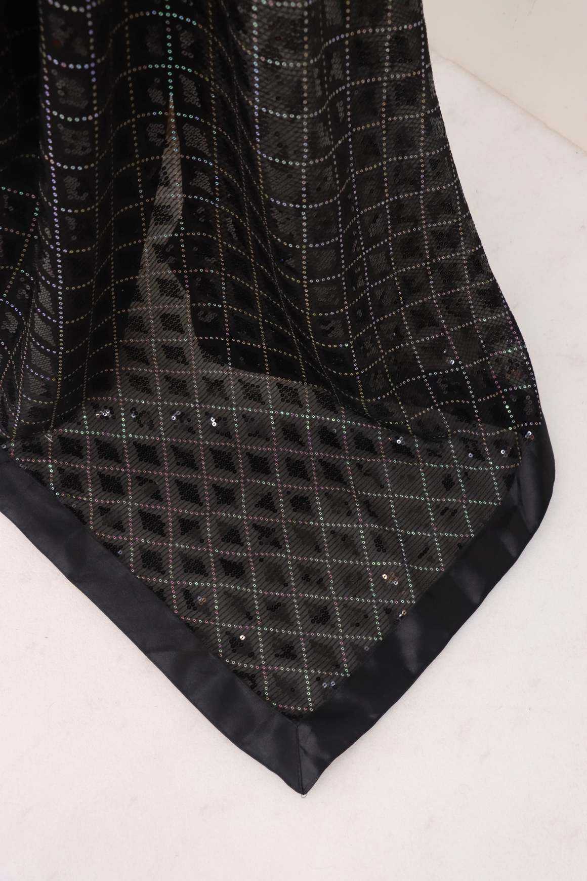 Ynf Georgette KESH689 802 Sarees Wholesale Party Wear Sarees Sequence Sarees Black Sarees Manufacturer- Kapda Export