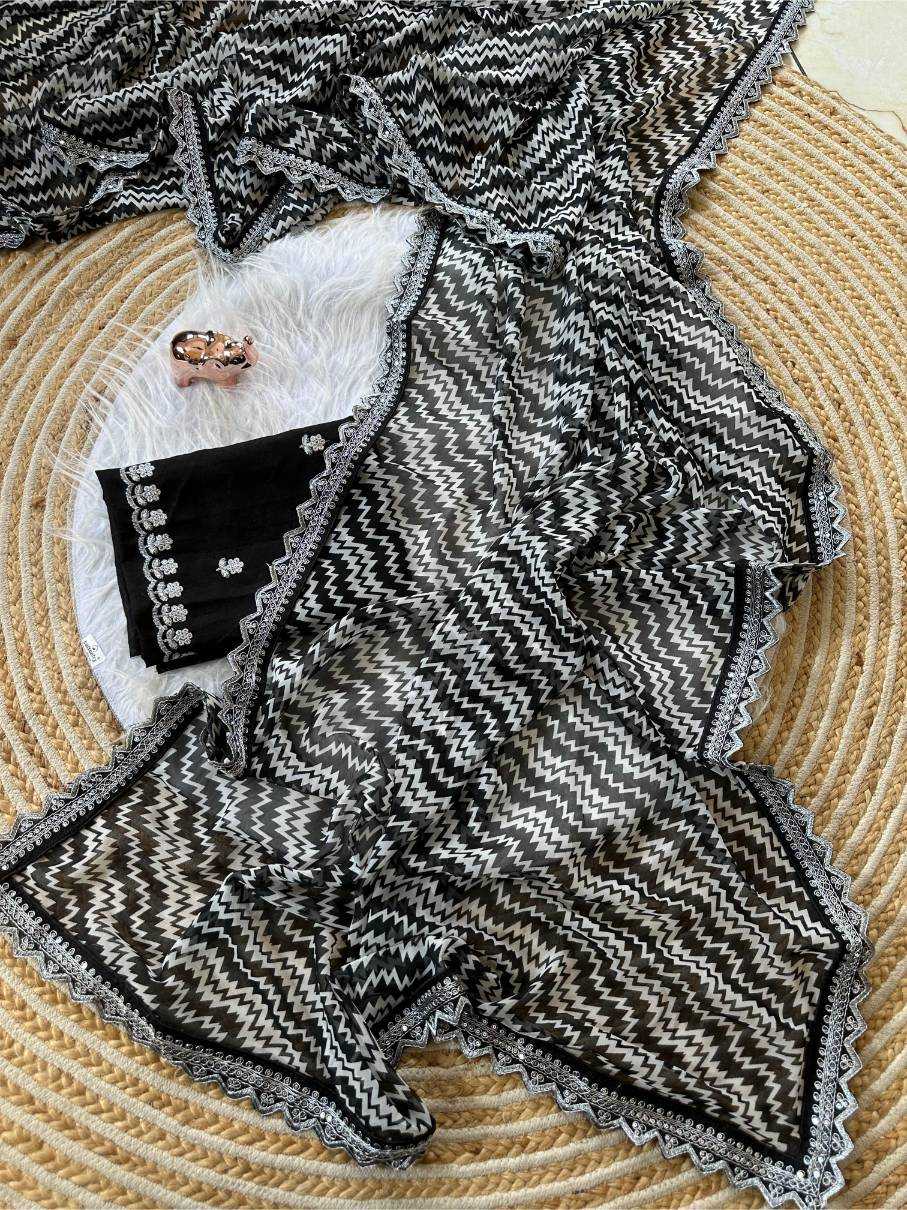 Ynf Georgette KESH695 Lahriya Special Sarees Wholesale Party Wear Sarees Leheriya Sarees Sequins Work Saree Manufacturer- Kapda Export