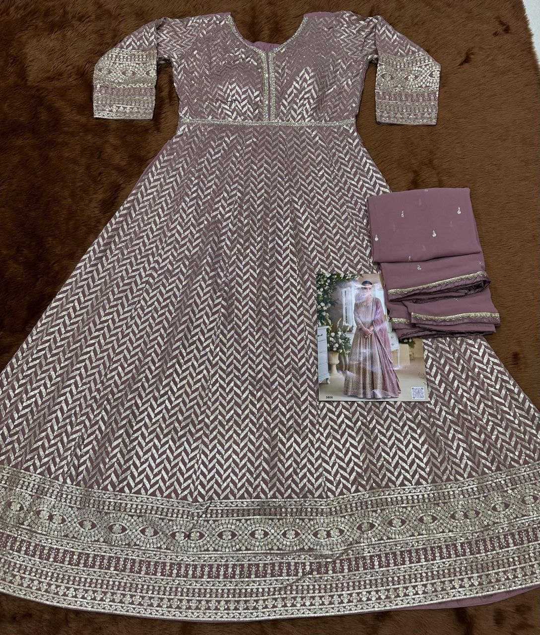 Ynf Georgette KESH704 SAYURI PARAMPARA 5806 Kurti Wholesale Georgette Kurti Embroidered Kurtis Party Wear Gown Style Kurtis Manufacturer- Kapda Export