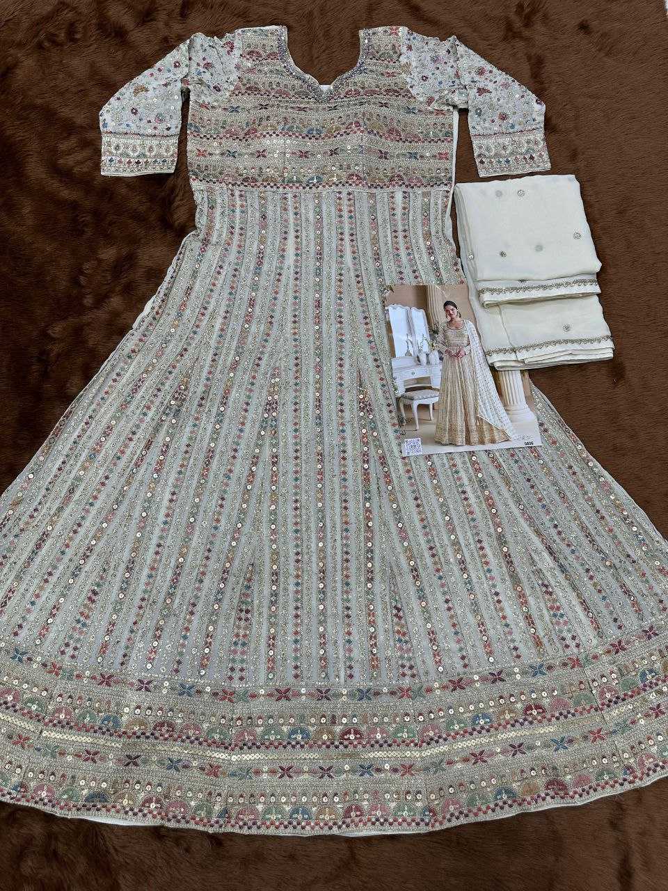 Ynf Georgette KESH704 SAYURI PARAMPARA 5806 Kurti Wholesale Georgette Kurti Embroidered Kurtis Party Wear Gown Style Kurtis Manufacturer- Kapda Export