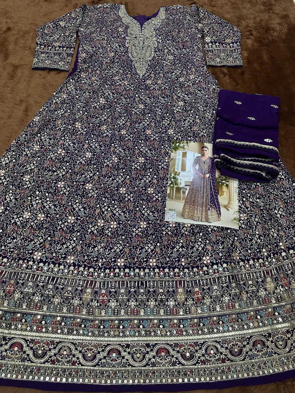 Ynf Georgette KESH704 SAYURI PARAMPARA 5807 Kurti Wholesale Georgette Kurti Embroidered Kurtis Party Wear Gown Style Kurtis Manufacturer- Kapda Export