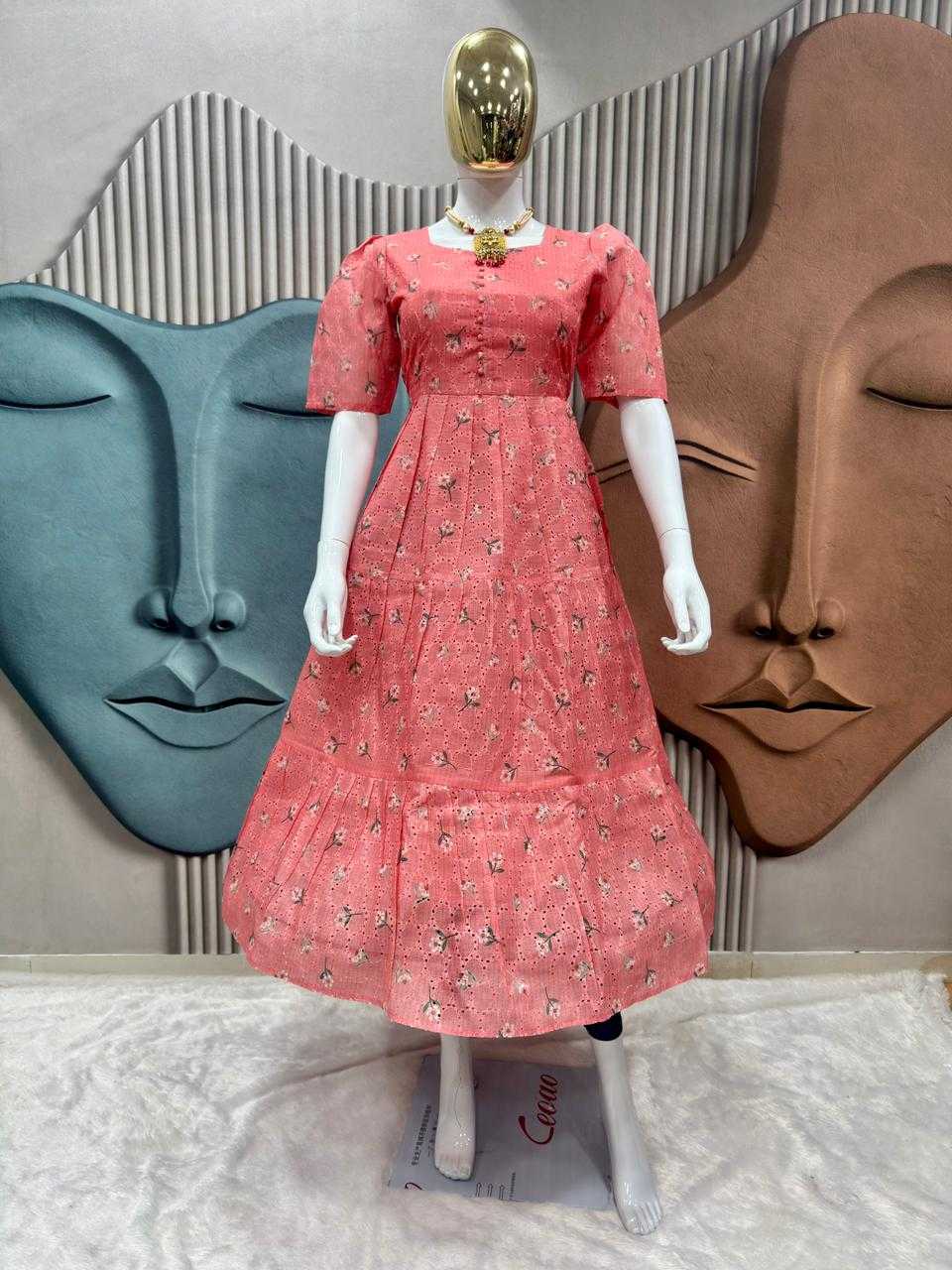 Ynf Hakoba KESH616 190 Suits & Dresses Festive Collections Wholesale Maxi Dresses Printed Dresses Cotton Dresses Manufacturer- Kapda Export