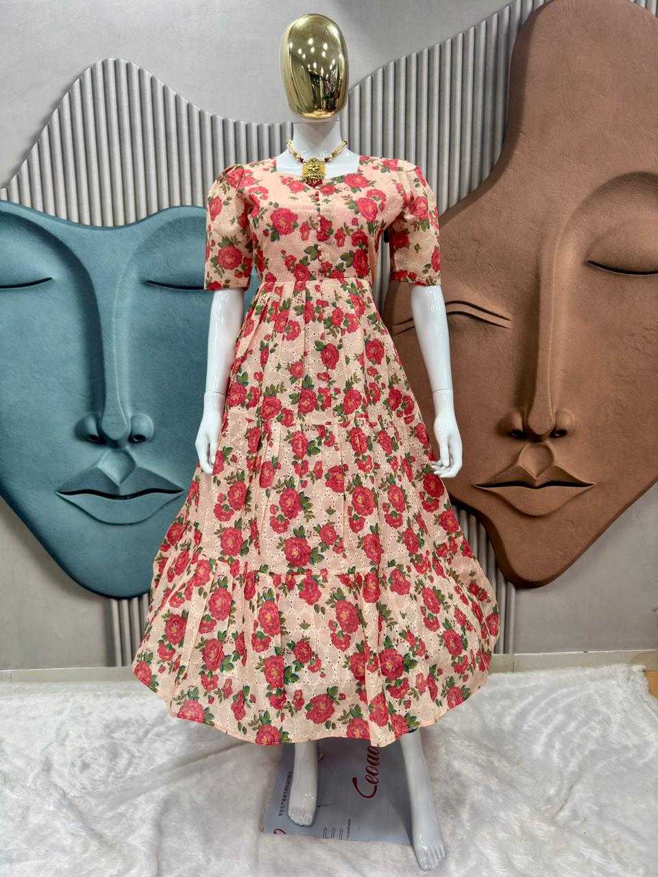 Ynf Hakoba KESH616 190 Suits & Dresses Festive Collections Wholesale Maxi Dresses Printed Dresses Cotton Dresses Manufacturer- Kapda Export