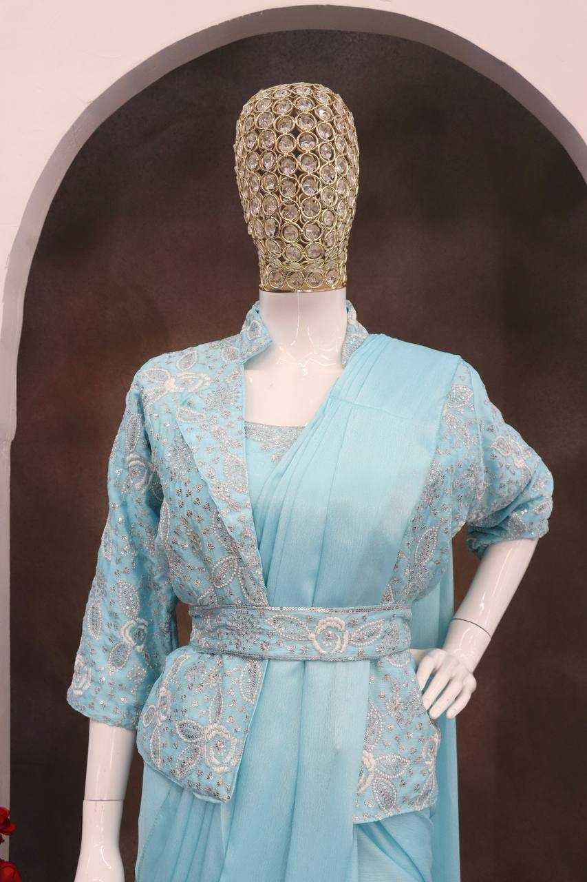 Ynf Heavy Chinnon Silk KESH558 58 Sarees Wedding Collections Wholesale Saree with Belt Saree with Jacket Silk Sarees Manufacturer- Kapda Export