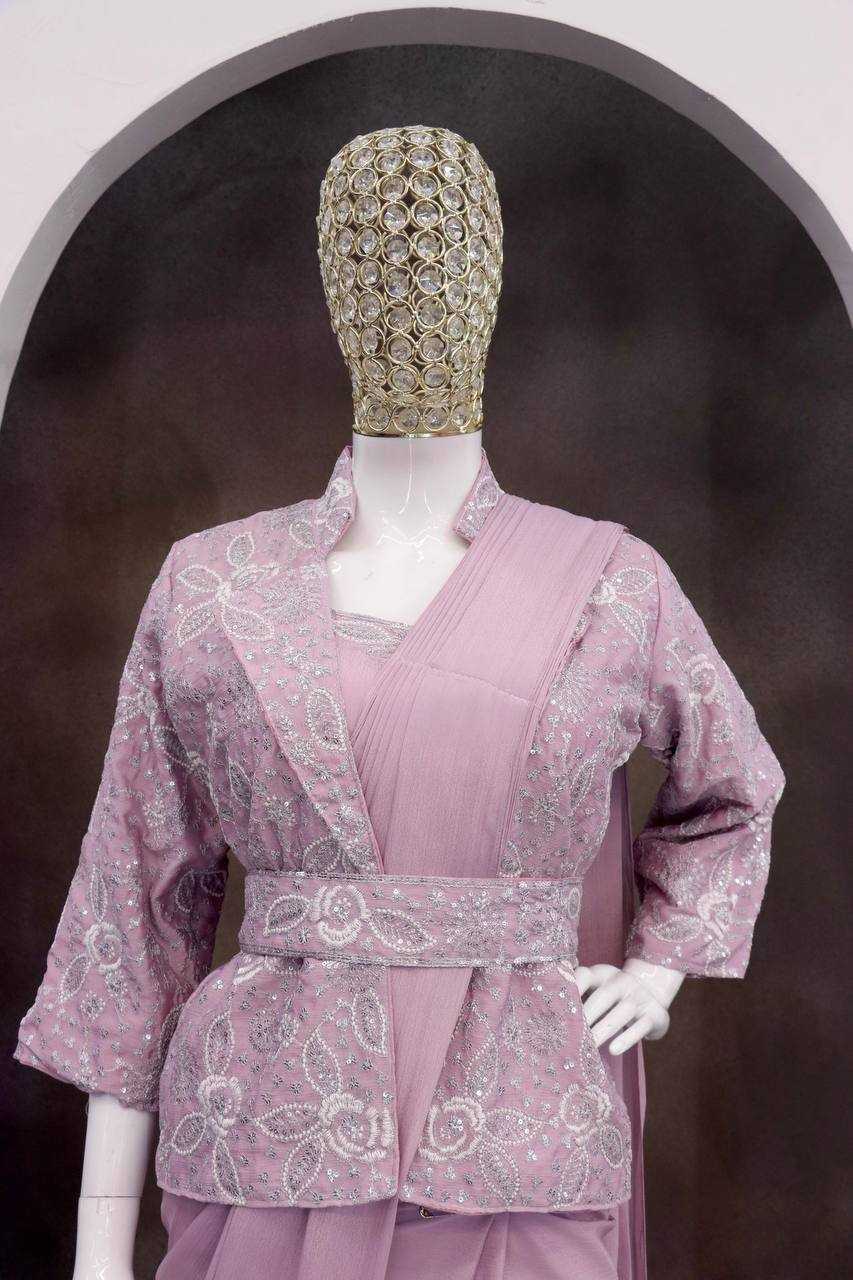 Ynf Heavy Chinnon Silk KESH558 58 Sarees Wedding Collections Wholesale Saree with Belt Saree with Jacket Silk Sarees Manufacturer- Kapda Export