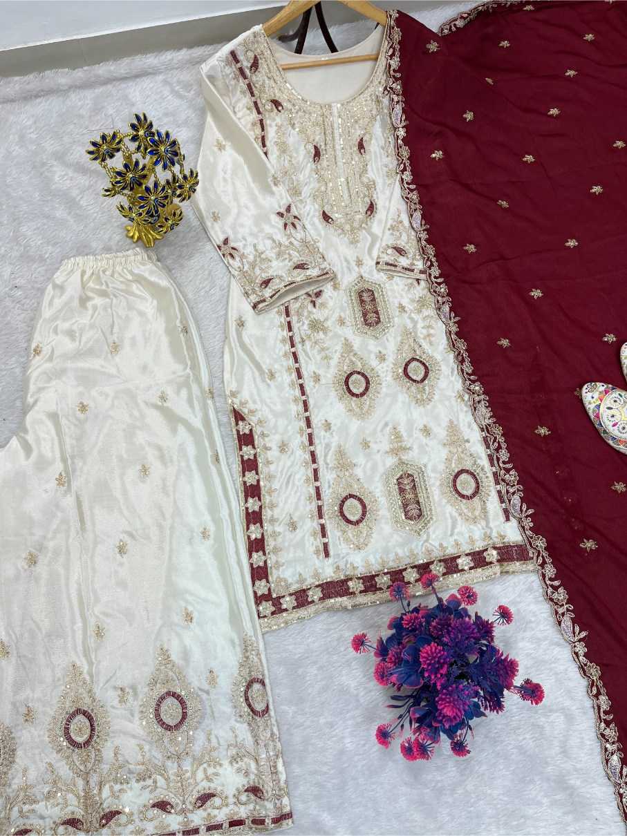 Ynf Heavy Chinnon Silk RIN212 7040 Suits & Dresses Festive Collections Wholesale Kashmiri Suits Party wear suits Eid Collections Manufacturer- Kapda Export