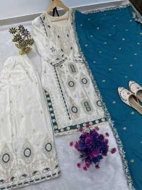 Ynf Heavy Chinnon Silk RIN212 7040 Suits & Dresses Festive Collections Wholesale Kashmiri Suits Party wear suits Eid Collections Manufacturer- Kapda Export