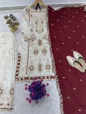 Ynf Heavy Chinnon Silk RIN212 7040 Suits & Dresses Festive Collections Wholesale Kashmiri Suits Party wear suits Eid Collections Manufacturer- Kapda Export