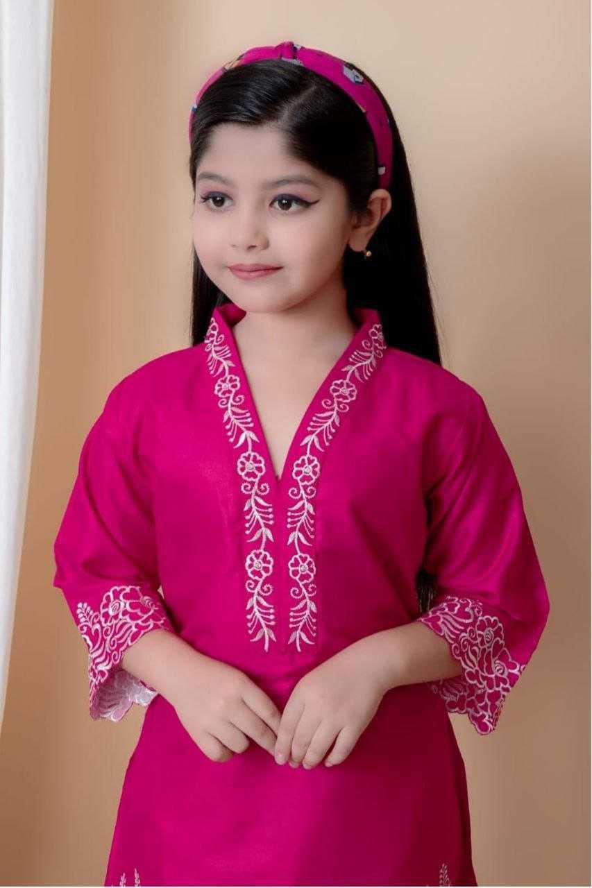 Ynf Heavy Crepe KESH461 224 Kids Wear Wholesale Girls Kurti Kids Ethnic Wear Kids Kurta Pajama Manufacturer- Kapda Export