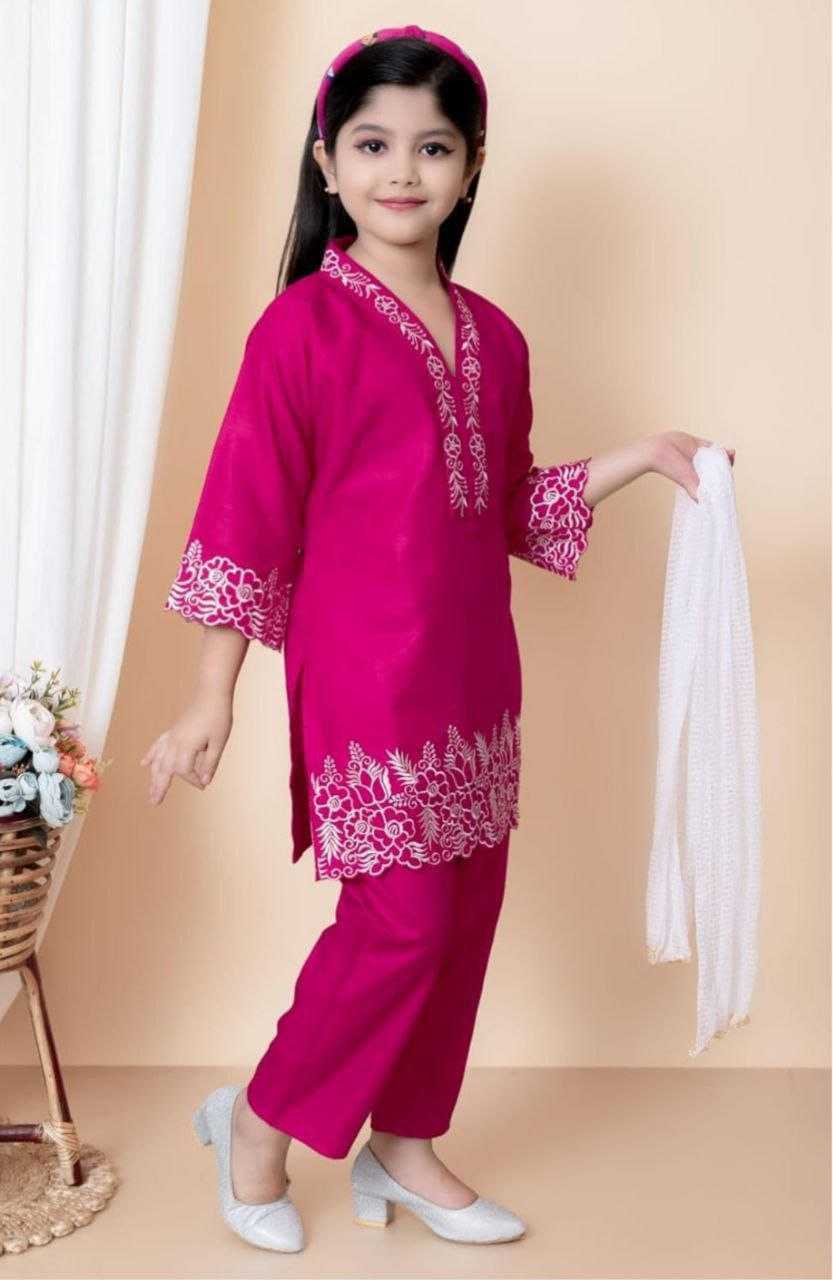 Ynf Heavy Crepe KESH461 224 Kids Wear Wholesale Girls Kurti Kids Ethnic Wear Kids Kurta Pajama Manufacturer- Kapda Export