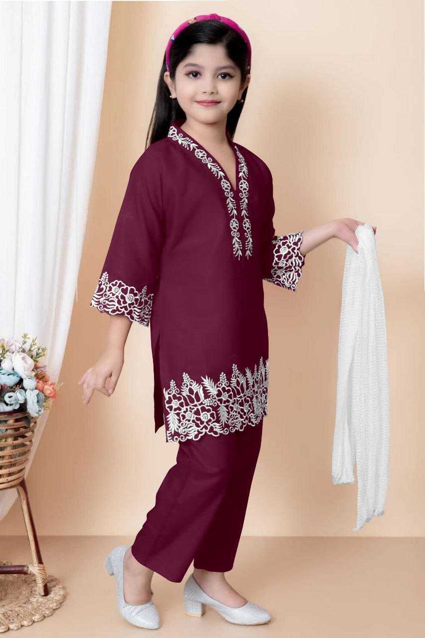Ynf Heavy Crepe KESH461 224 Kids Wear Wholesale Girls Kurti Kids Ethnic Wear Kids Kurta Pajama Manufacturer- Kapda Export