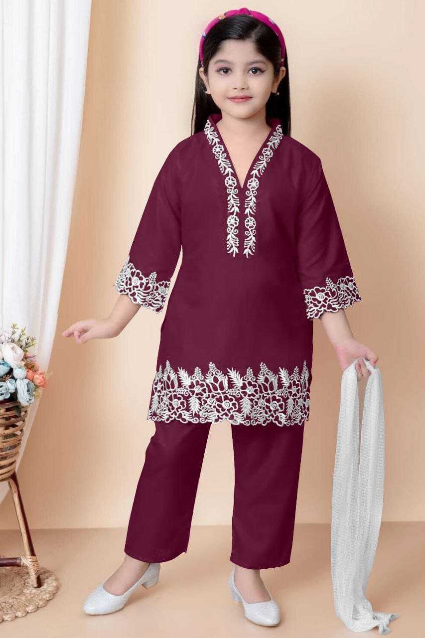 Ynf Heavy Crepe KESH461 224 Kids Wear Wholesale Girls Kurti Kids Ethnic Wear Kids Kurta Pajama Manufacturer- Kapda Export