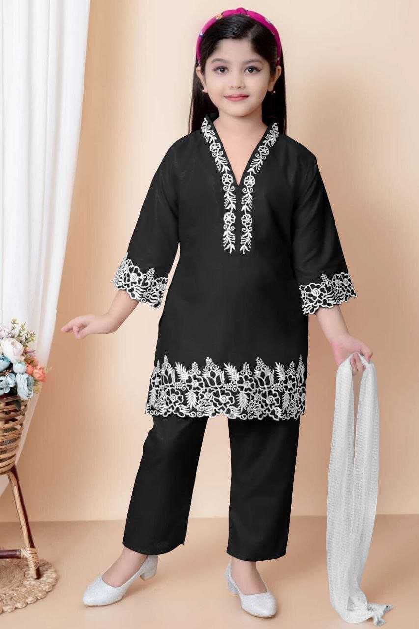 Ynf Heavy Crepe KESH461 224 Kids Wear Wholesale Girls Kurti Kids Ethnic Wear Kids Kurta Pajama Manufacturer- Kapda Export