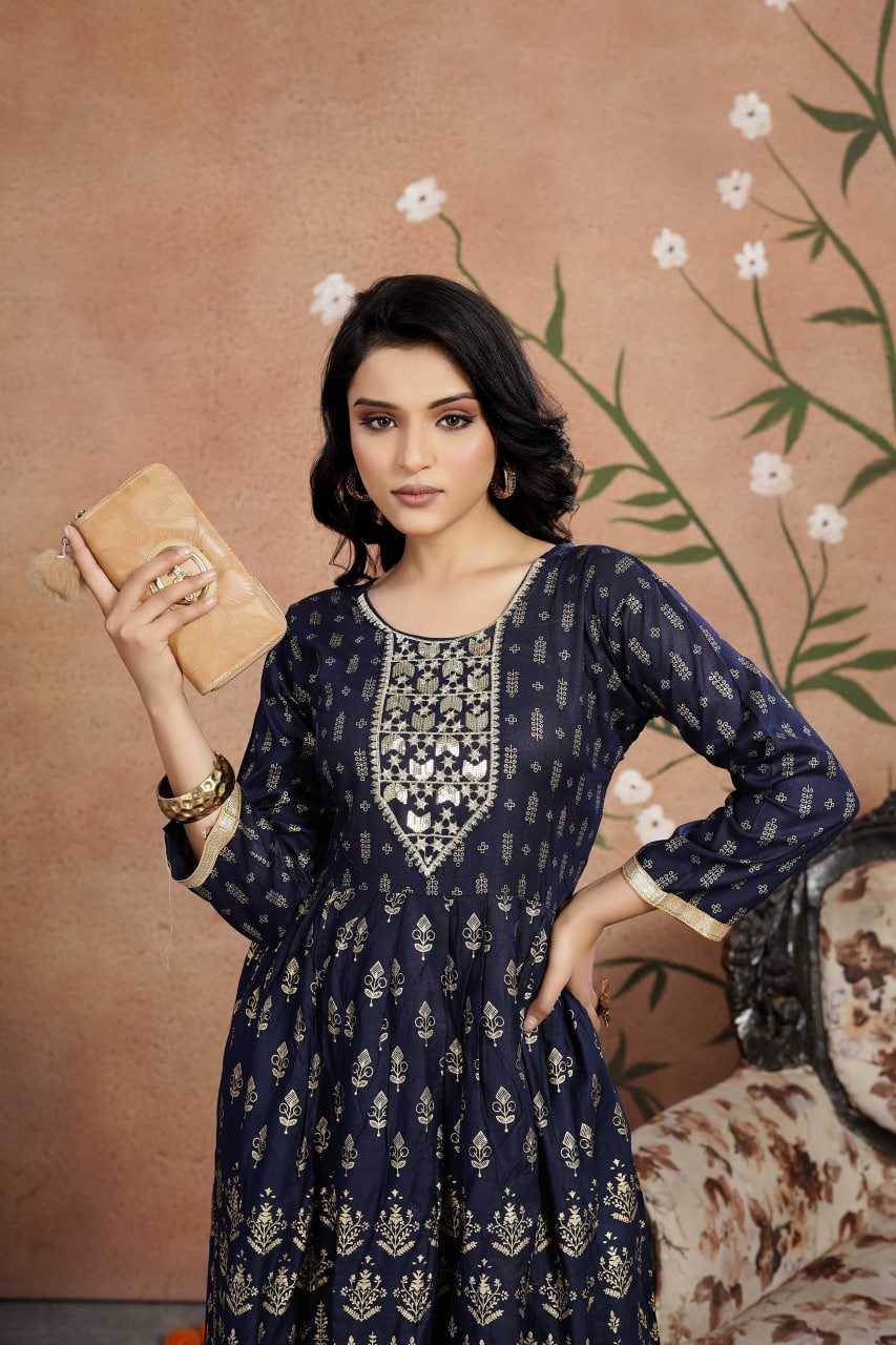 Ynf Heavy Rayon KESH502 108 Gowns Festive Collections Wholesale Embroidery Gowns Party Gowns Long Gowns Manufacturer- Kapda Export