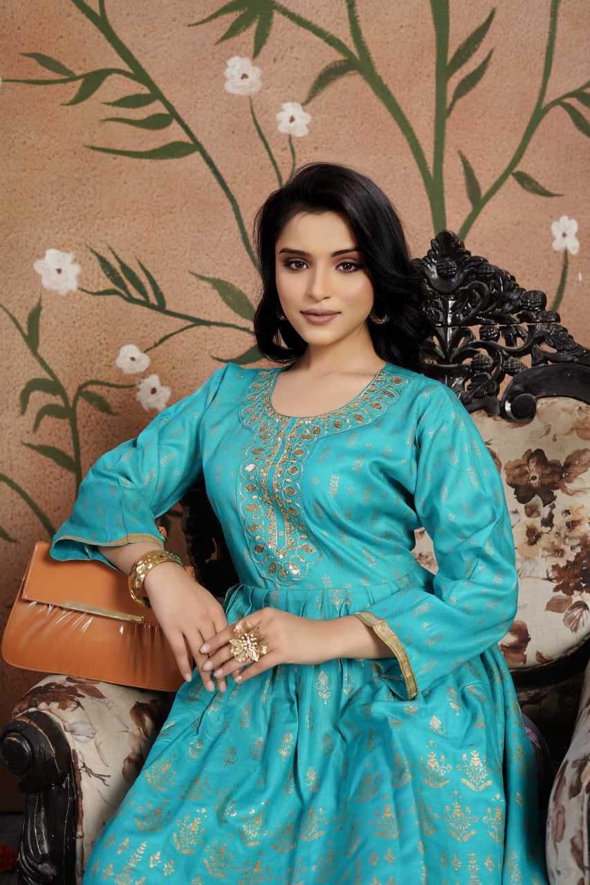 Ynf Heavy Rayon KESH502 108 Gowns Festive Collections Wholesale Embroidery Gowns Party Gowns Long Gowns Manufacturer- Kapda Export