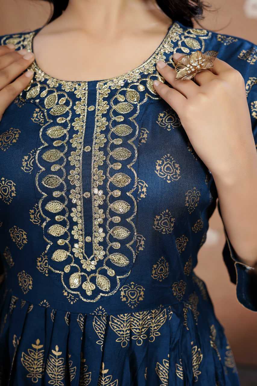 Ynf Heavy Rayon KESH502 108 Gowns Festive Collections Wholesale Embroidery Gowns Party Gowns Long Gowns Manufacturer- Kapda Export