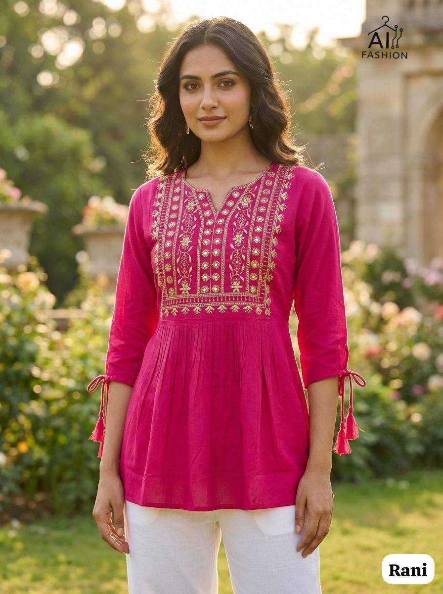 Ynf Heavy Rayon RIN125 Charmi vol 5 Suits & Dresses Western Wears Wholesale Tops Casual Dresses Embroidered Dresses Manufacturer- Kapda Export