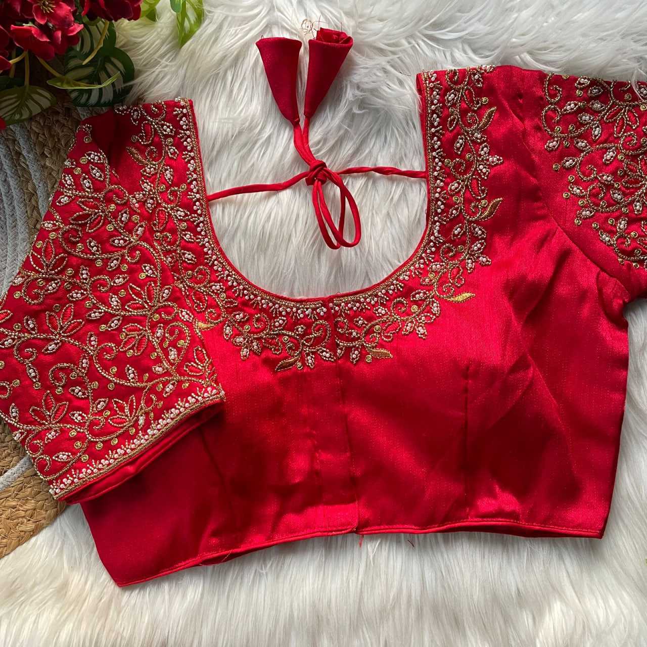 Ynf Heavy Roman Silk KESH426 159 Readymade Blouses Wedding Collections Wholesale Designer Blouse Party Wear Blouse Silk Blouse Manufacturer- Kapda Export