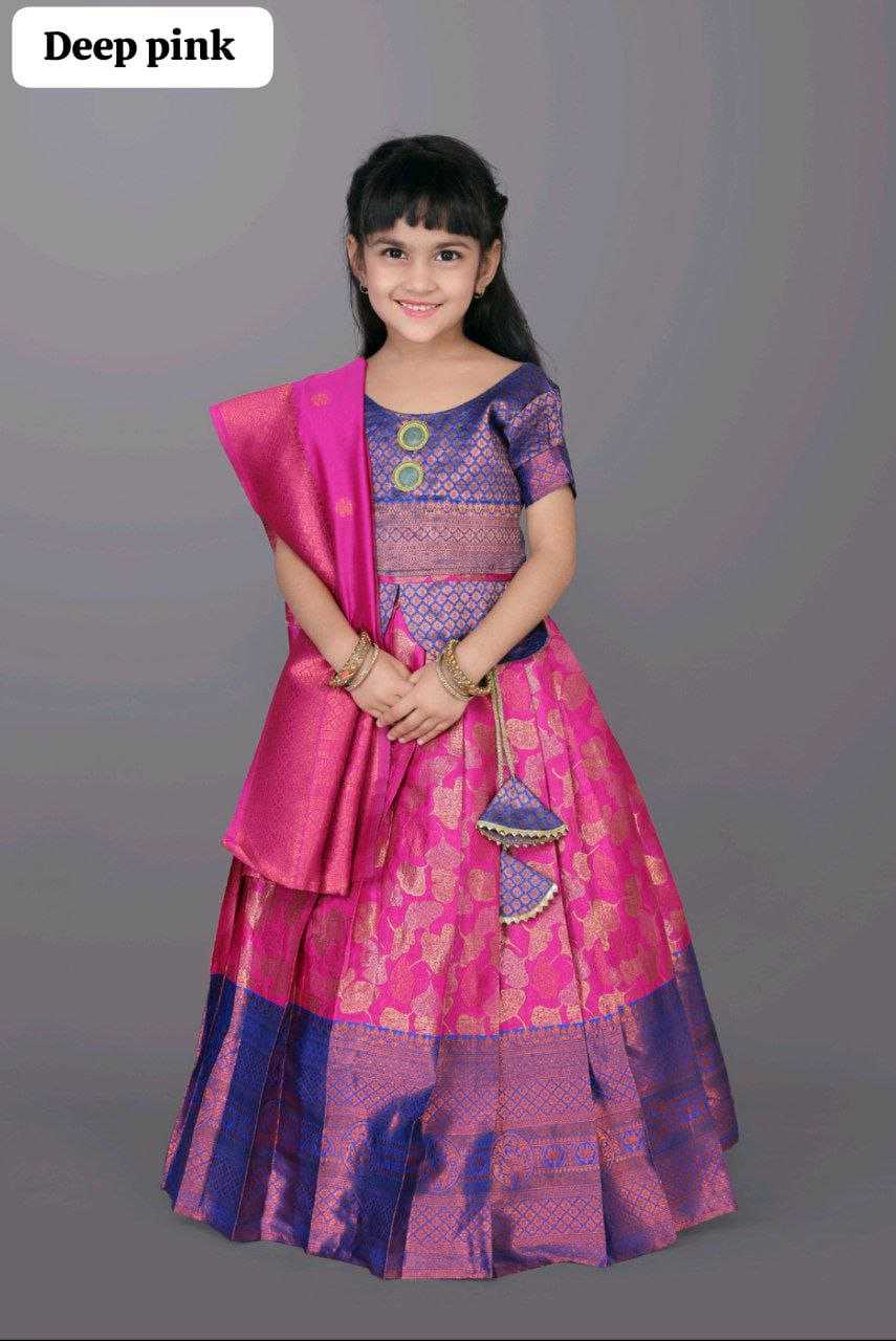 Ynf Jacquard KESH461 17 Kids Wear Wholesale Kids Designer Frock Kids Traditional Outfits Kids Lehenga Choli Manufacturer- Kapda Export