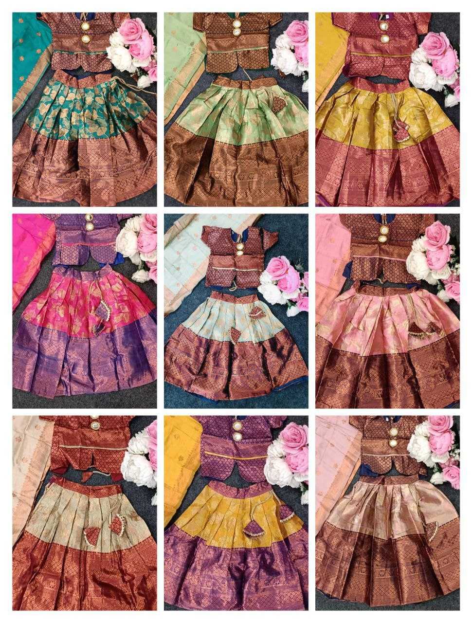 Ynf Jacquard KESH461 17 Kids Wear Wholesale Kids Designer Frock Kids Traditional Outfits Kids Lehenga Choli Manufacturer- Kapda Export