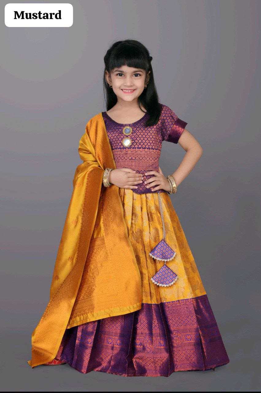 Ynf Jacquard KESH461 17 Kids Wear Wholesale Kids Designer Frock Kids Traditional Outfits Kids Lehenga Choli Manufacturer- Kapda Export