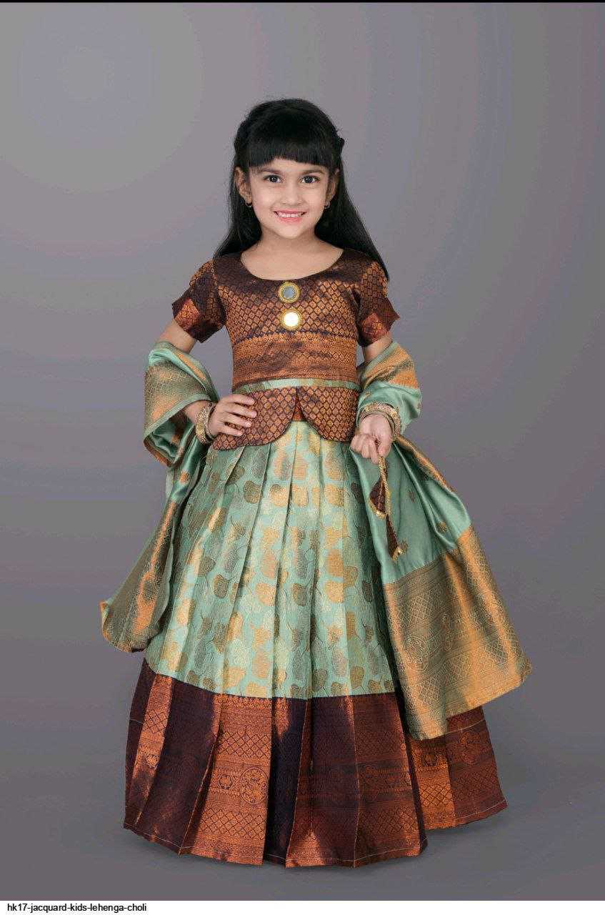 Ynf Jacquard KESH461 17 Kids Wear Wholesale Kids Designer Frock Kids Traditional Outfits Kids Lehenga Choli Manufacturer- Kapda Export