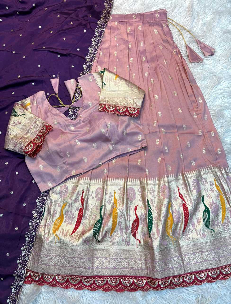 Ynf Jacquard RIN195 Peacock half Lehengas Wholesale Designer Lehenga Traditional Lehenga Lehenga With Dupatta Manufacturer- Kapda Export