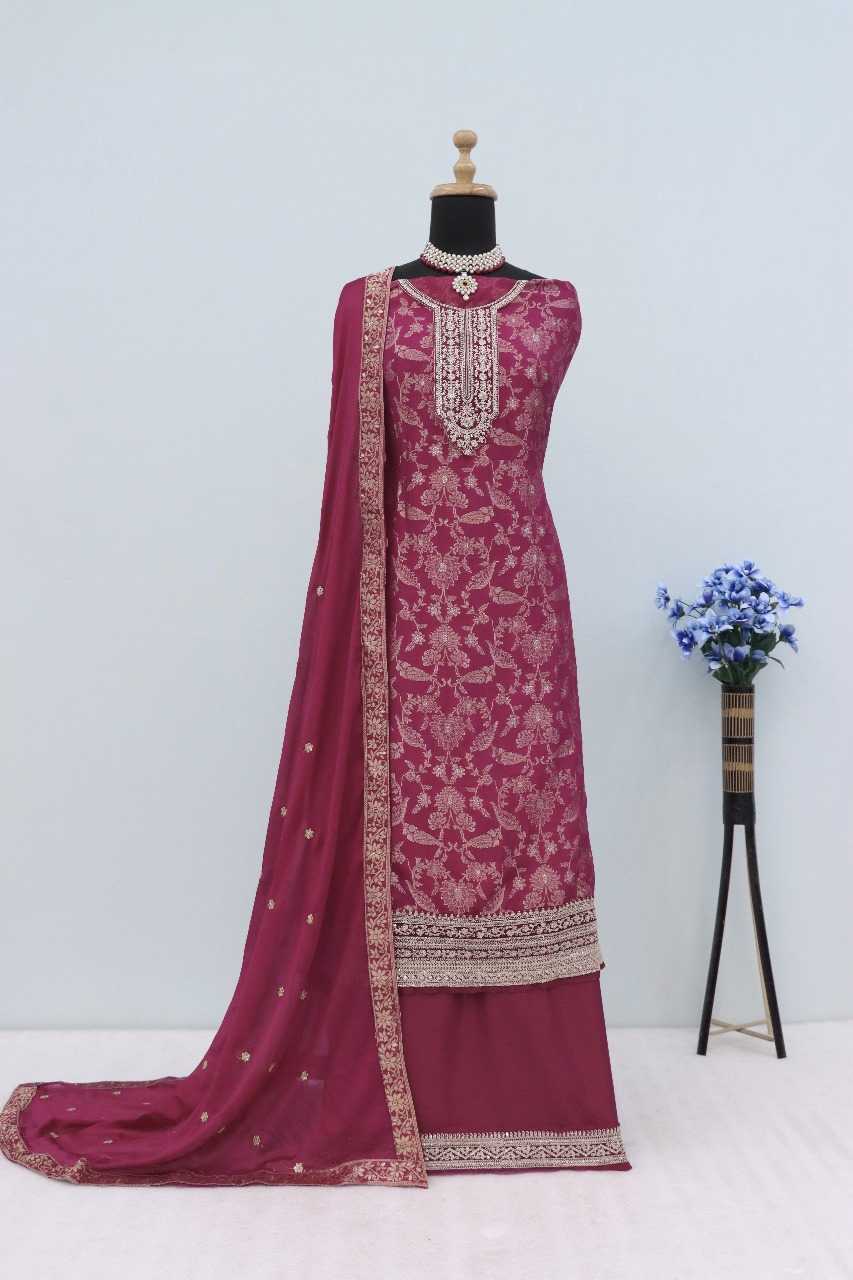 Ynf Jacquard Viscose RIN236 69183 Suits & Dresses Wholesale Party wear suits Designer Suits Semi-Stitched Suits Manufacturer- Kapda Export