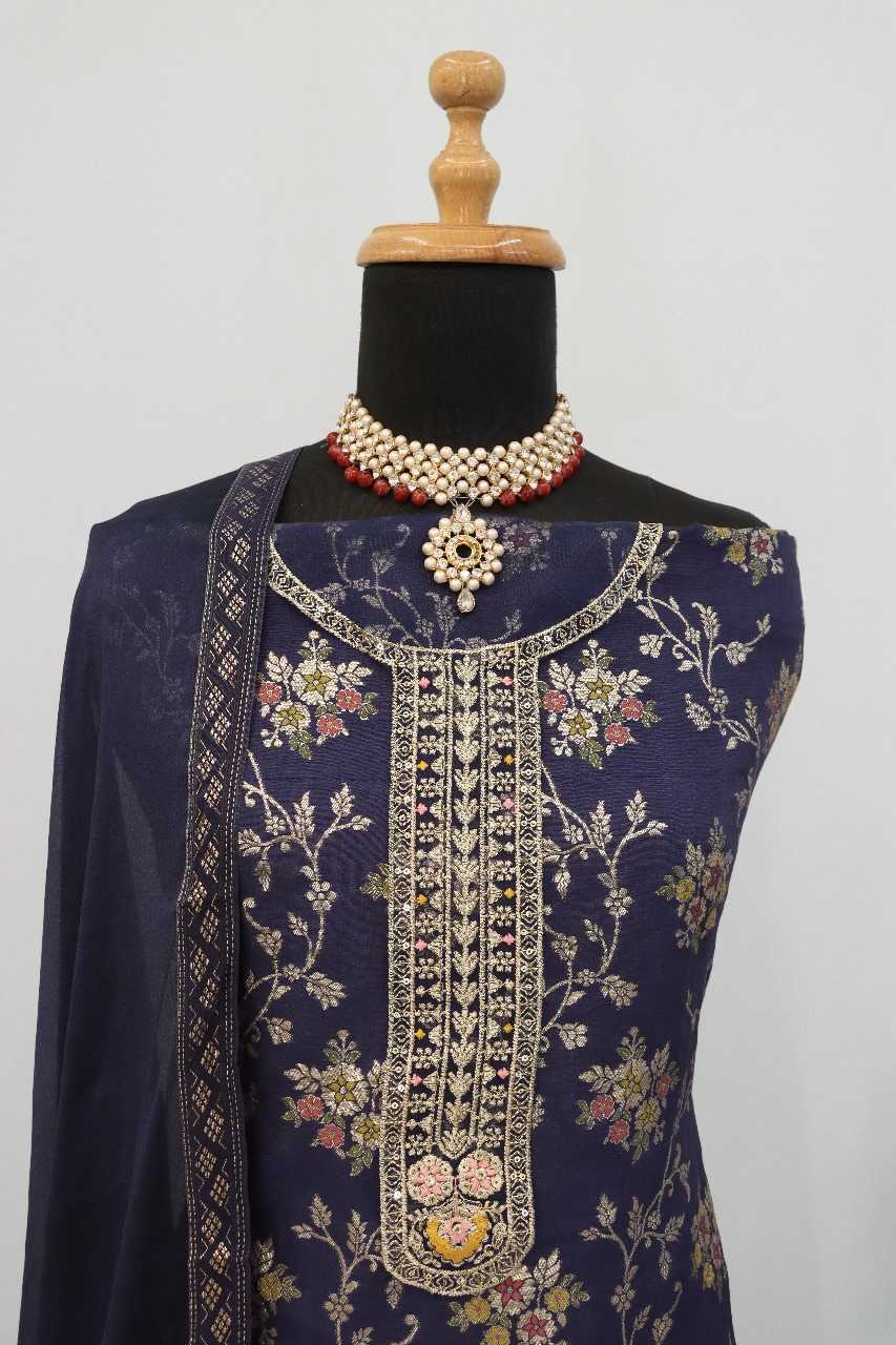 Ynf Jacquard Viscose RIN236 HITU 1554 Suits & Dresses Wholesale Wedding Suits Designer Suits Semi-Stitched Suits Manufacturer- Kapda Export