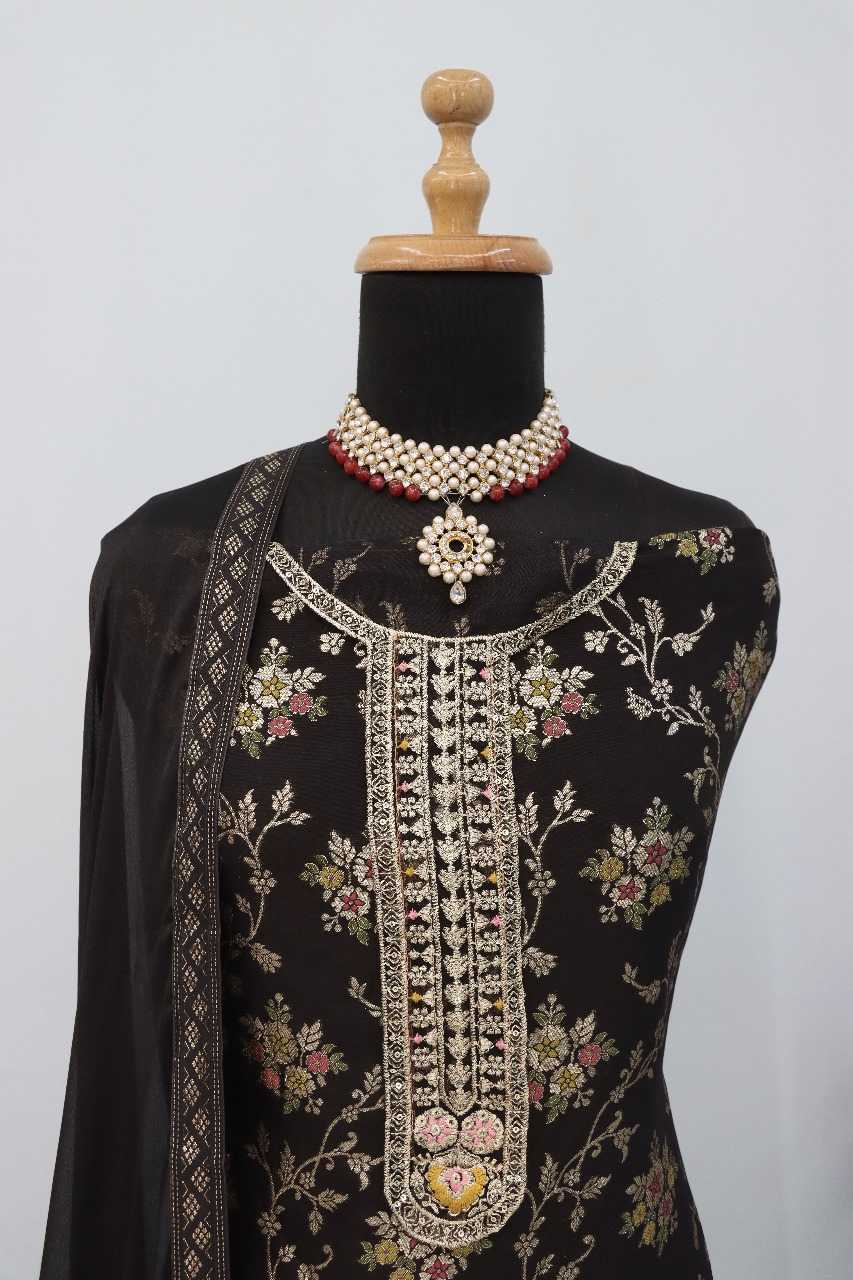 Ynf Jacquard Viscose RIN236 HITU 1554 Suits & Dresses Wholesale Wedding Suits Designer Suits Semi-Stitched Suits Manufacturer- Kapda Export