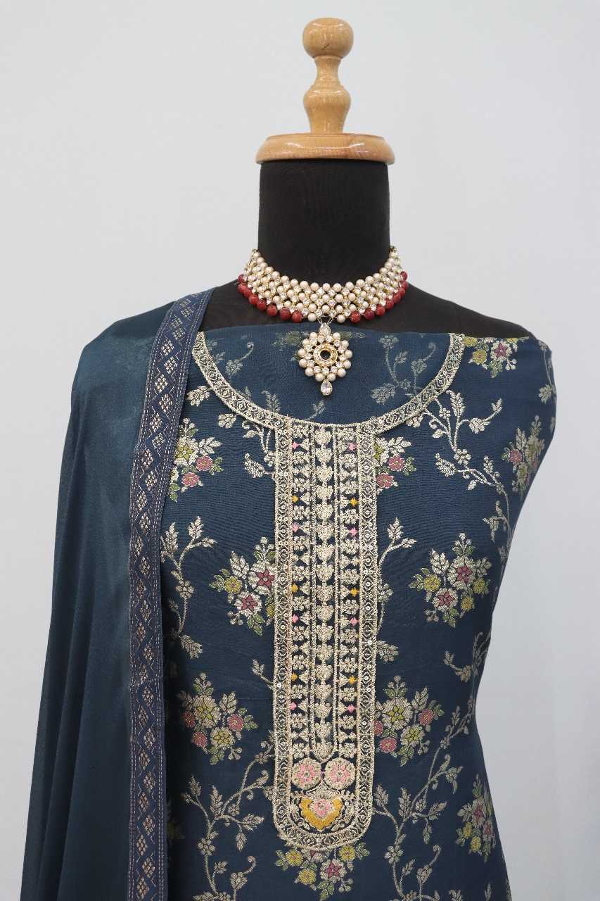 Ynf Jacquard Viscose RIN236 HITU 1554 Suits & Dresses Wholesale Wedding Suits Designer Suits Semi-Stitched Suits Manufacturer- Kapda Export