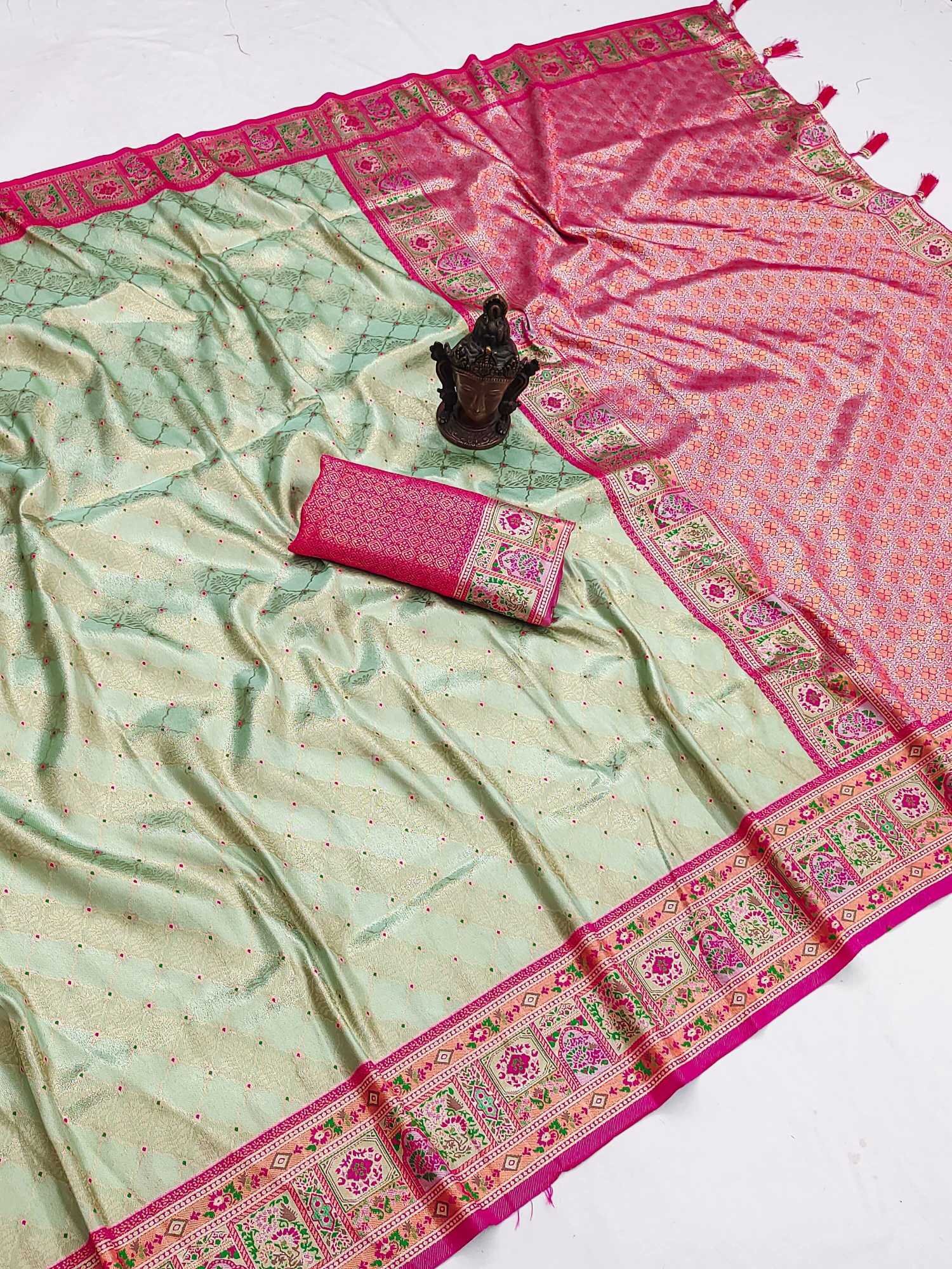 Ynf Kanjivaram Silk KESH634 KANJIVARAM TISSUE Silk Sarees Wholesale Kanjivaram Silk Sarees Designer Silk Sarees Embroidered Silk Sarees Manufacturer- Kapda Export
