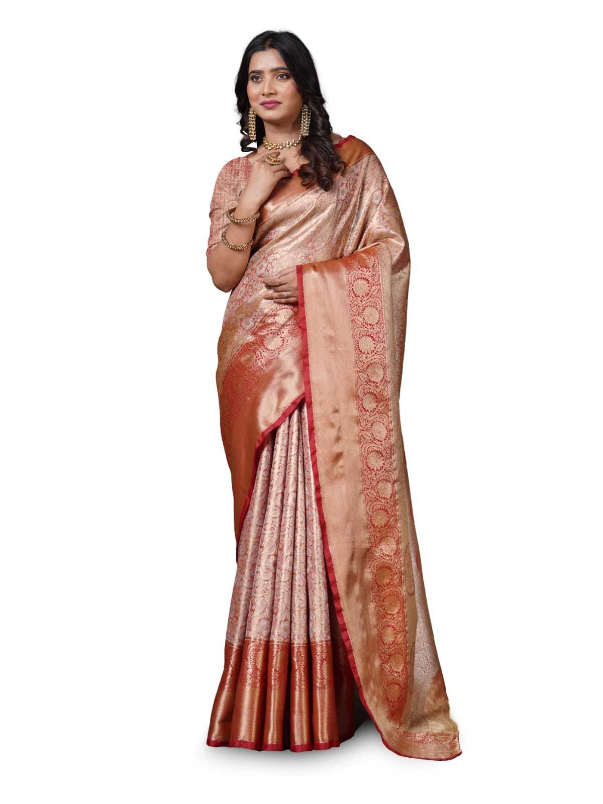 Ynf Kanjivaram Silk KESH692 KANKTALA Silk Sarees Festive Collections Wholesale Kanjivaram Silk Sarees Zari Border Silk Sarees Festival Silk Sarees Manufacturer- Kapda Export