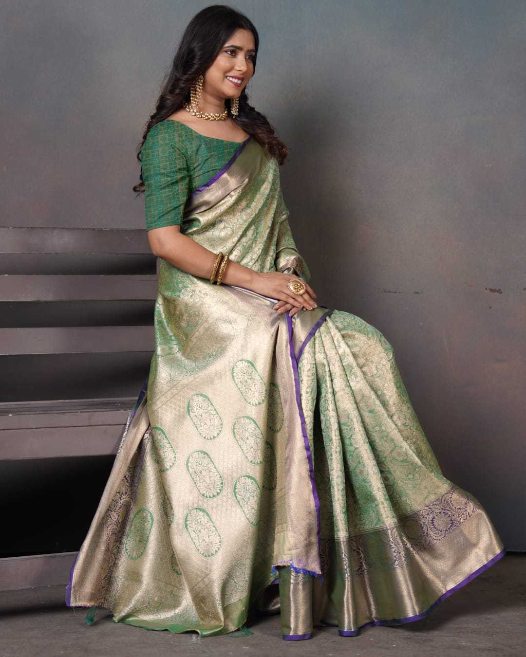 Ynf Kanjivaram Silk KESH692 KANKTALA Silk Sarees Festive Collections Wholesale Kanjivaram Silk Sarees Zari Border Silk Sarees Festival Silk Sarees Manufacturer- Kapda Export