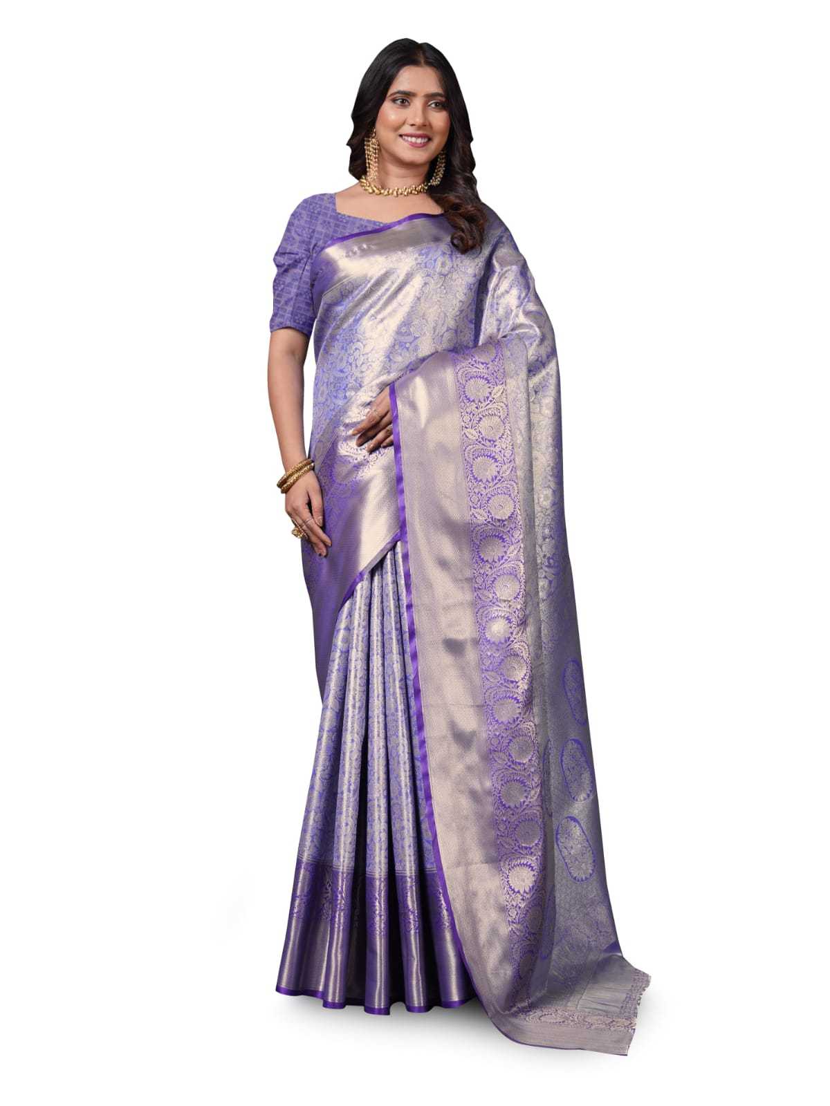 Ynf Kanjivaram Silk KESH692 KANKTALA Silk Sarees Festive Collections Wholesale Kanjivaram Silk Sarees Zari Border Silk Sarees Festival Silk Sarees Manufacturer- Kapda Export