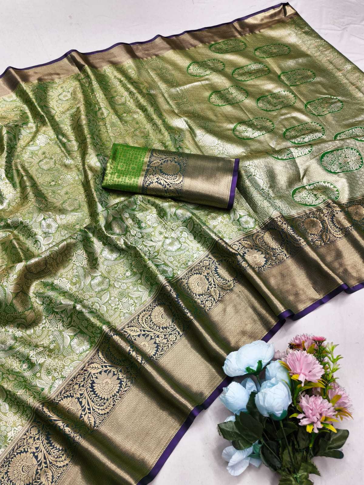 Ynf Kanjivaram Silk KESH692 KANKTALA Silk Sarees Festive Collections Wholesale Kanjivaram Silk Sarees Zari Border Silk Sarees Festival Silk Sarees Manufacturer- Kapda Export
